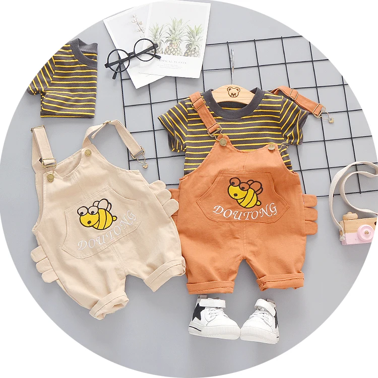 Boys Summer Round Neck Striped Short Sleeve T-Shirt Kids Summer Strap Short Sleeve Combination 2-piece Set Can Be Wholesale In S, Picture
Boys Summer Round Neck Striped Short Sleeve T-Shirt Kids Summer Strap Short Sleeve Combination 2-piece Set Can Be Wholesale In S, Picture