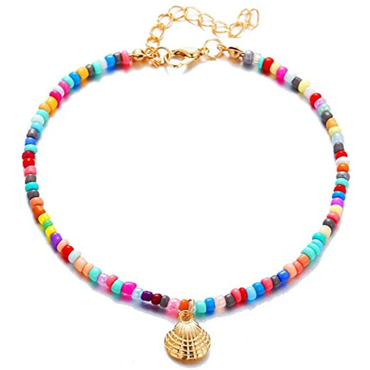 Colorful Bead Foot Chain Summer Beach Jewelry Gold Conch Ankle Bracelets Boho Shell Anklets for Women
Colorful Bead Foot Chain Summer Beach Jewelry Gold Conch Ankle Bracelets Boho Shell Anklets for Women
