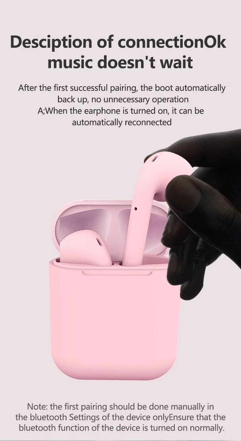 OEM Colorful TWS i12 inpods 12 Wireless earphones HIFI sports Tws earbuds - ANKUX.COM