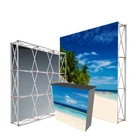 Exhibition Portable Straight Aluminum Frame Fabric SEG Pop Up Banner Display Stand
