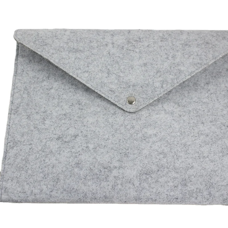 hot sale A4 size custom logo printed wool felt file holder bag felt envelop bag