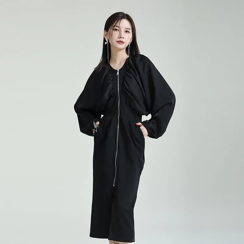 2023 Designer Black Dresses Women Zipper Slit Over The Knee Casual Dresses Long Skirt Stitching Undefined Dress
2023 Designer Black Dresses Women Zipper Slit Over The Knee Casual Dresses Long Skirt Stitching Undefined Dress