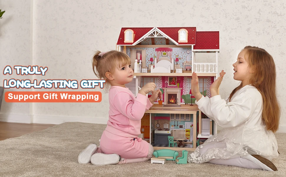 00safety features: the frame of doll house is made of natural