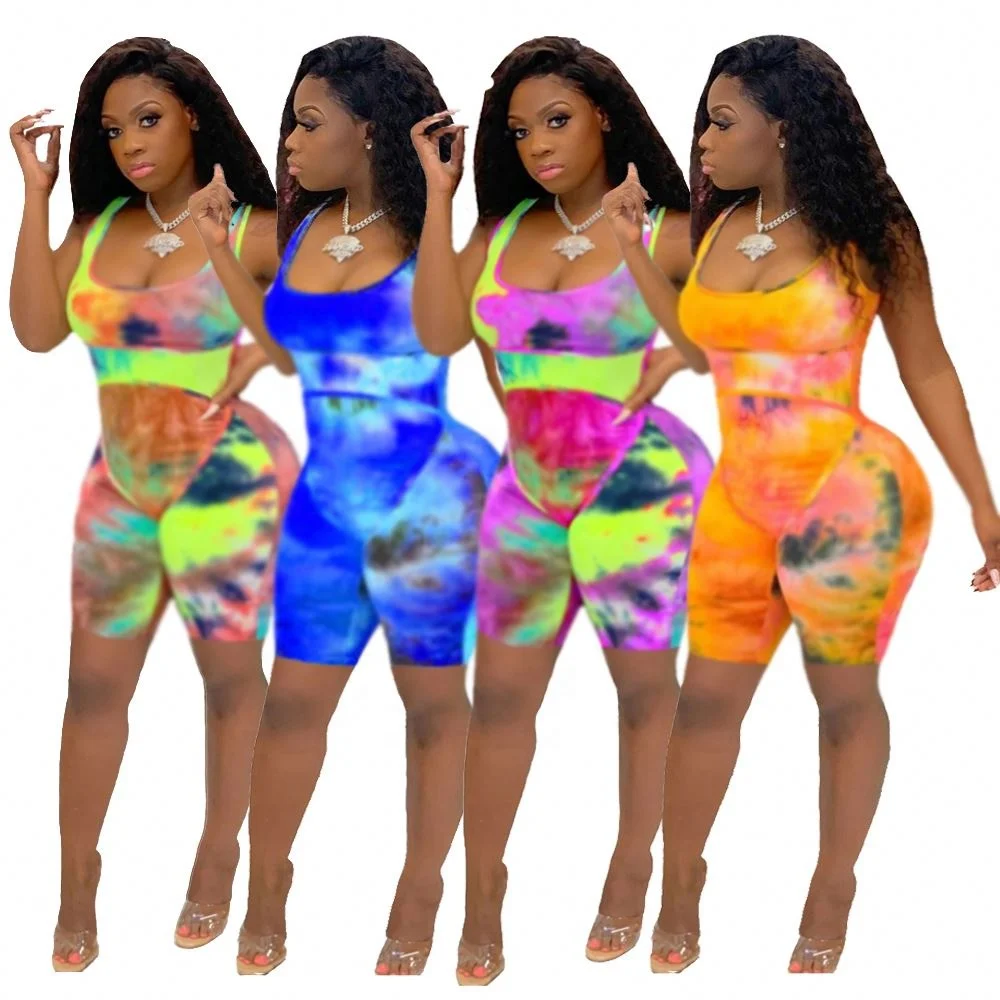 JH147 2021 New Arrival Summer One Piece Ladies Jumpsuits Sexy Tie Dye Sleeveless Women Bodysuit Jumpsuit Clothing
JH147 2021 New Arrival Summer One Piece Ladies Jumpsuits Sexy Tie Dye Sleeveless Women Bodysuit Jumpsuit Clothing