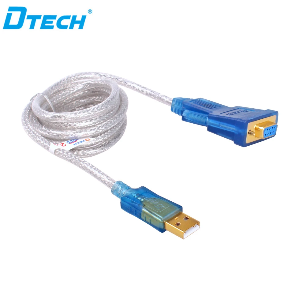 dtech Plug Play Rs232 USB to female DB9 serial port cable 1.8M, Blue
dtech Plug Play Rs232 USB to female DB9 serial port cable 1.8M, Blue