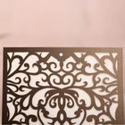 Elegant Brown Laser Cut Islamic Invitations Handmade Vintage Doc Wedding Invitation Card