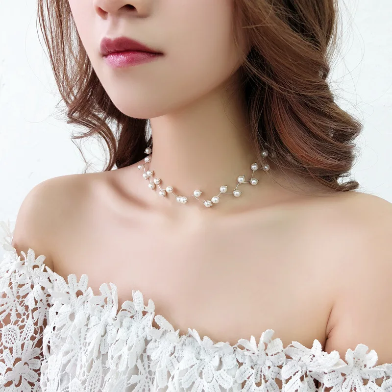 New Arrival Fashion Girls Ladies Faux Pearl Imitate Crystal Alloy Choker for Women, As picture
New Arrival Fashion Girls Ladies Faux Pearl Imitate Crystal Alloy Choker for Women, As picture