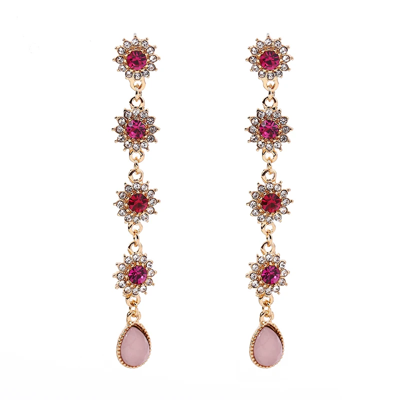 Vintage Style Gold Plating Artificial Rubies Dangle Drop Earrings Ruby Clear Crystal Drop Earrings For Women Flower Earrings
Vintage Style Gold Plating Artificial Rubies Dangle Drop Earrings Ruby Clear Crystal Drop Earrings For Women Flower Earrings