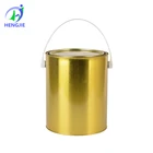 Latest Design 4L Round Tinplate Tin Packaging Container Cans For Paint Storage