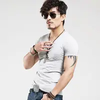 Clothing 10 colors V neck Men's T Shirt Men Fashion Tshirts Fitness Casual For Male T-shirt S-5XL
Clothing 10 colors V neck Men's T Shirt Men Fashion Tshirts Fitness Casual For Male T-shirt S-5XL