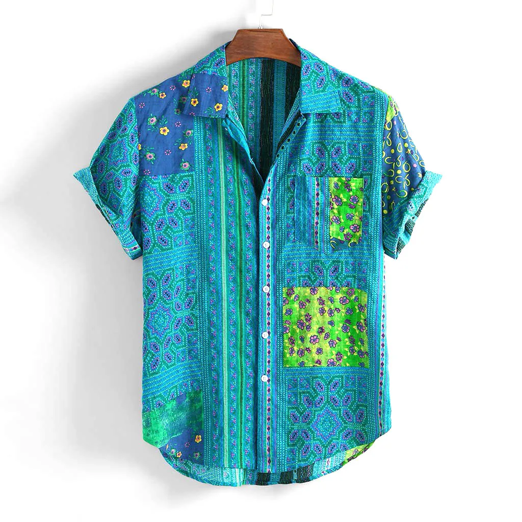 Men Hawaiian Vintage Ethnic Print Collar Beach Short Sleeve Summer Breathable Loose Casual Shirts, Custom color
Men Hawaiian Vintage Ethnic Print Collar Beach Short Sleeve Summer Breathable Loose Casual Shirts, Custom color