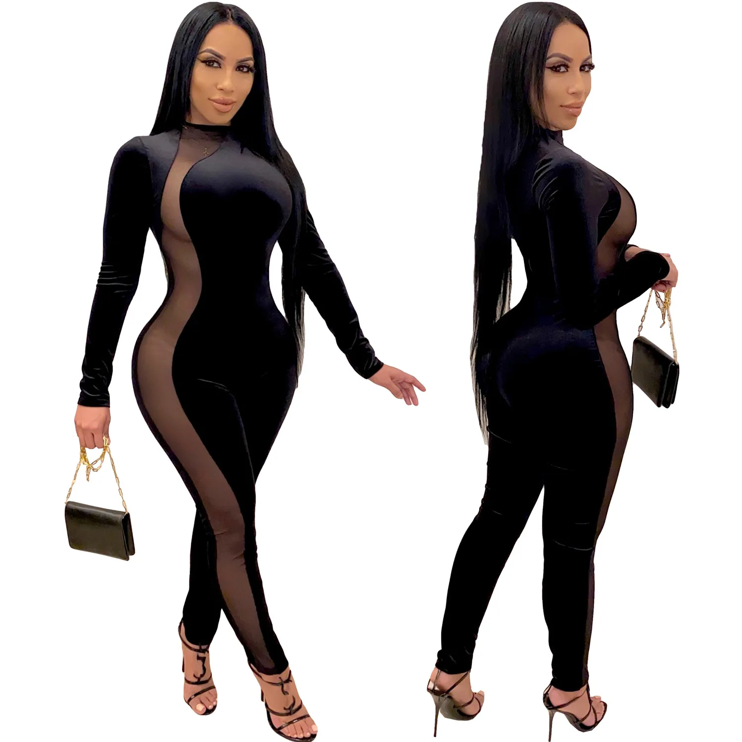 Women autumn jumpsuits knitting rompers clothing long sleeve one piece sexy bodycon streetwear mesh jumpsuit
Women autumn jumpsuits knitting rompers clothing long sleeve one piece sexy bodycon streetwear mesh jumpsuit