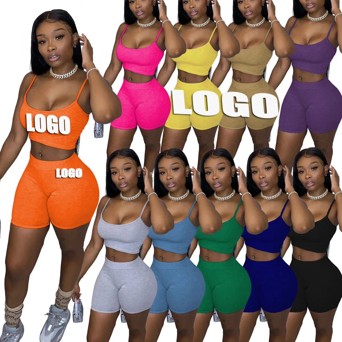 New casual Fashion Sexy 2021 Summer solid color sportswear 2 Pcs Track Suit Outfits Two Piece Shorts Set Women Clothing
New casual Fashion Sexy 2021 Summer solid color sportswear 2 Pcs Track Suit Outfits Two Piece Shorts Set Women Clothing