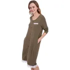 Nightdress New Fashion Luxury Ladies Nightwear Fashion Lace Edge Pure Color Nightdress