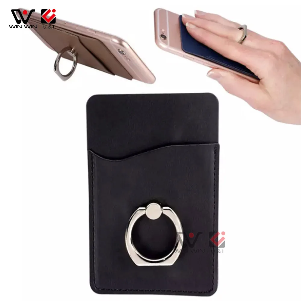 PU Leather Credit Card Holder Pocket Stick on Adhesive with Finger Ring, Custom color
PU Leather Credit Card Holder Pocket Stick on Adhesive with Finger Ring, Custom color