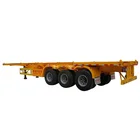 China Low Price 40FT 45FT 3/2 axle container skeleton semi trailer truck