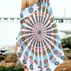 Excellent Material custom mandala round beach towel blanket ,100% microfiber beach towel for Adult tourism