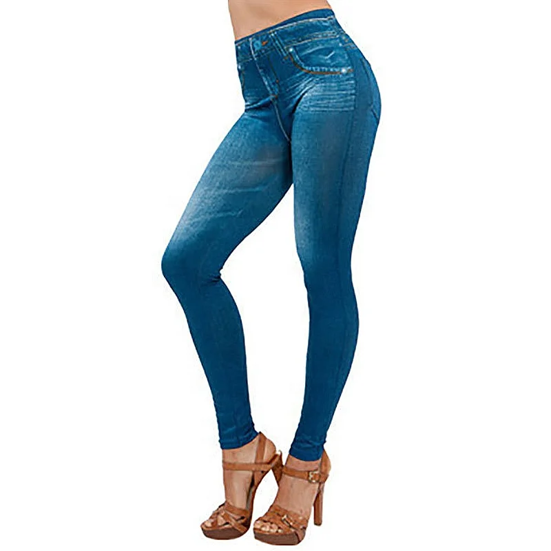 New Women Slim Elastic Waist Lift the Hips Pockets Solid Color High Elastic Long Pants Seamless Denim Leggings Hot
New Women Slim Elastic Waist Lift the Hips Pockets Solid Color High Elastic Long Pants Seamless Denim Leggings Hot