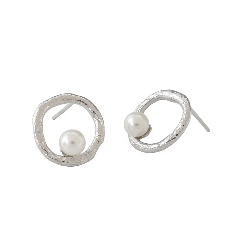 FSE509 accessories for 925 earrings 18k gold stud earrings circle pearl stud earring
FSE509 accessories for 925 earrings 18k gold stud earrings circle pearl stud earring