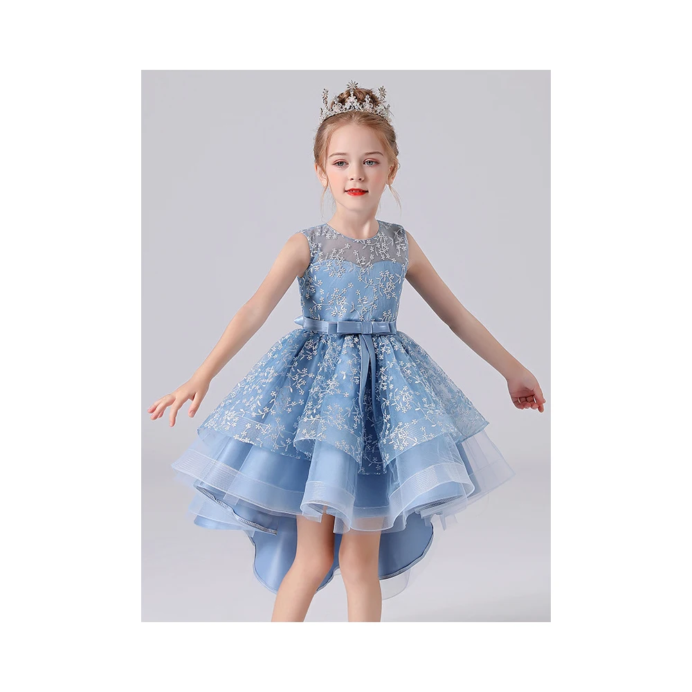 High Quality Summer Blue White Pink Sweet Embroidered Flower Girl Party Dress Mesh Boutique Fairy Princess Ball Gown Long Tail, As shown
High Quality Summer Blue White Pink Sweet Embroidered Flower Girl Party Dress Mesh Boutique Fairy Princess Ball Gown Long Tail, As shown