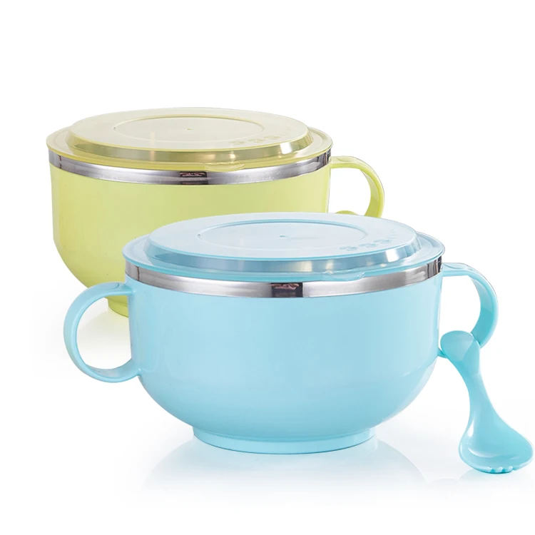 Noodle Bowl With Lid Handle Stainless Steel Plastic Leak-Proof Food Container Bowl, Yellow/black/pink/green
Noodle Bowl With Lid Handle Stainless Steel Plastic Leak-Proof Food Container Bowl, Yellow/black/pink/green