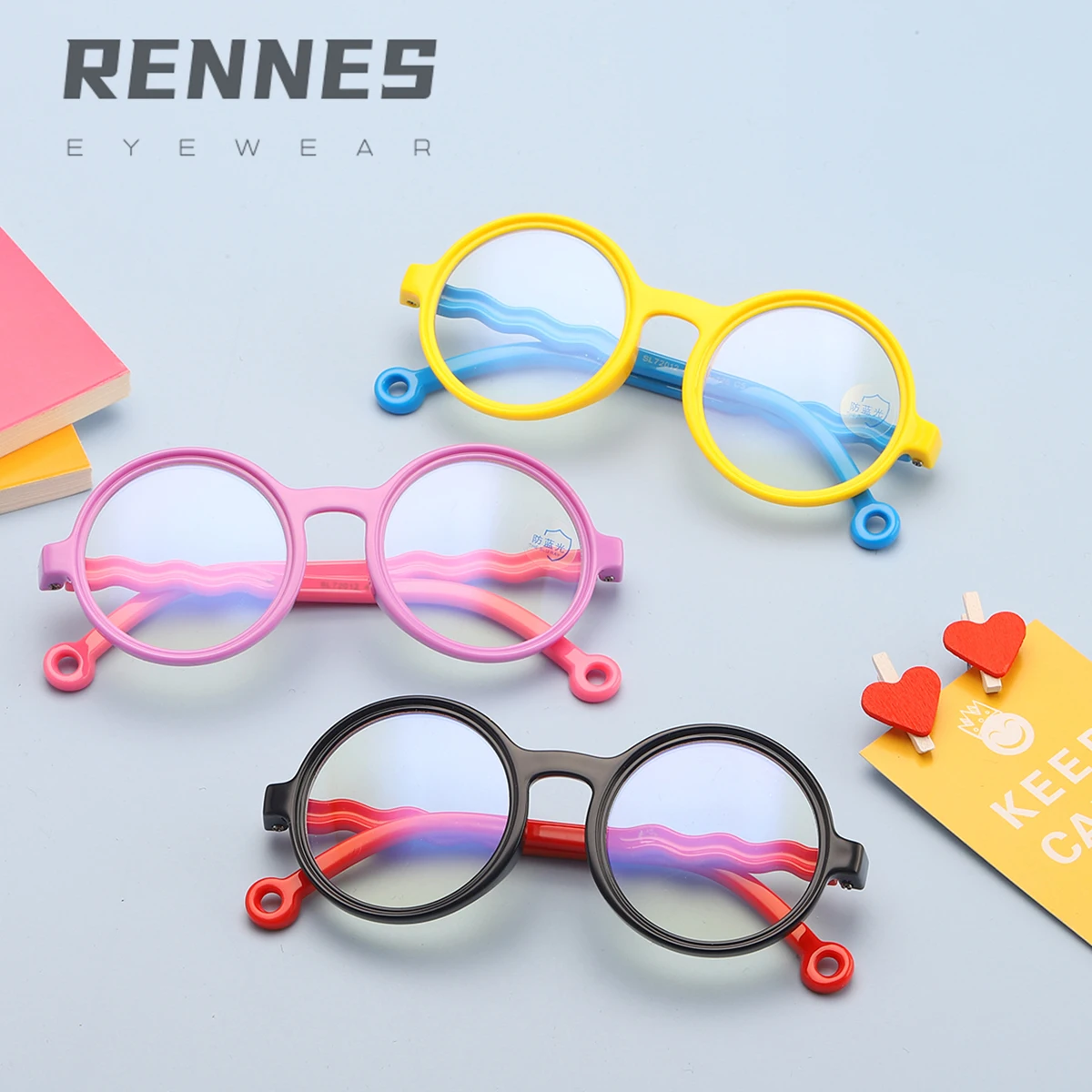 RENNES 2021 new children's anti-blue ray glasses silicone fashion round myopia glasses frame plain glasses spot 72012
RENNES 2021 new children's anti-blue ray glasses silicone fashion round myopia glasses frame plain glasses spot 72012