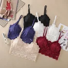 Hot Women Floral Seamless Bra Crop Top Sexy Brassiere Lingerie Wireless Padded Lace Bralette