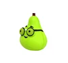 Wholesale promotion customized glasses pear shape stress ball toys kawaii pu foam fruits squishy toys anxiety reducer
