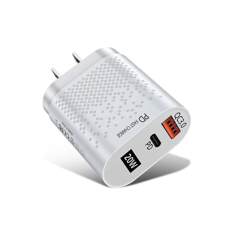 2021 Popular Product 20W USB-C Wall Charger with 20W QC3.0 USB Fast PD Charger, Black, white
2021 Popular Product 20W USB-C Wall Charger with 20W QC3.0 USB Fast PD Charger, Black, white