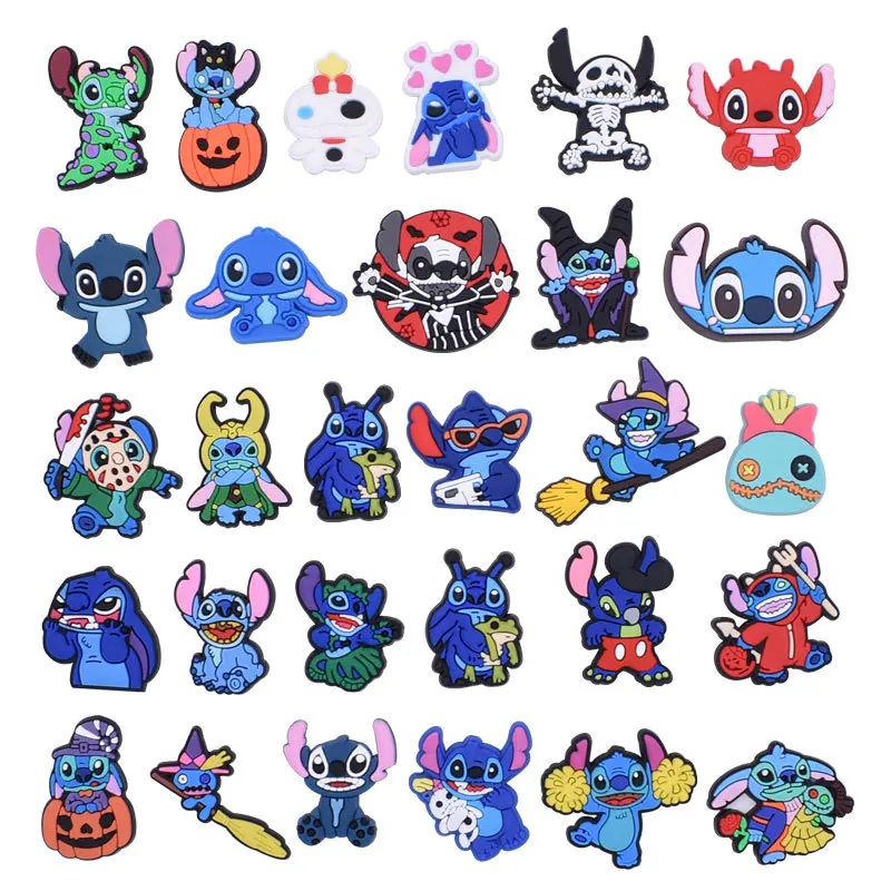 100pcs+ wholesale cartoon Stitch high quality soft pvc clog shoe charms lace shoe charms for clog accessories
100pcs+ wholesale cartoon Stitch high quality soft pvc clog shoe charms lace shoe charms for clog accessories