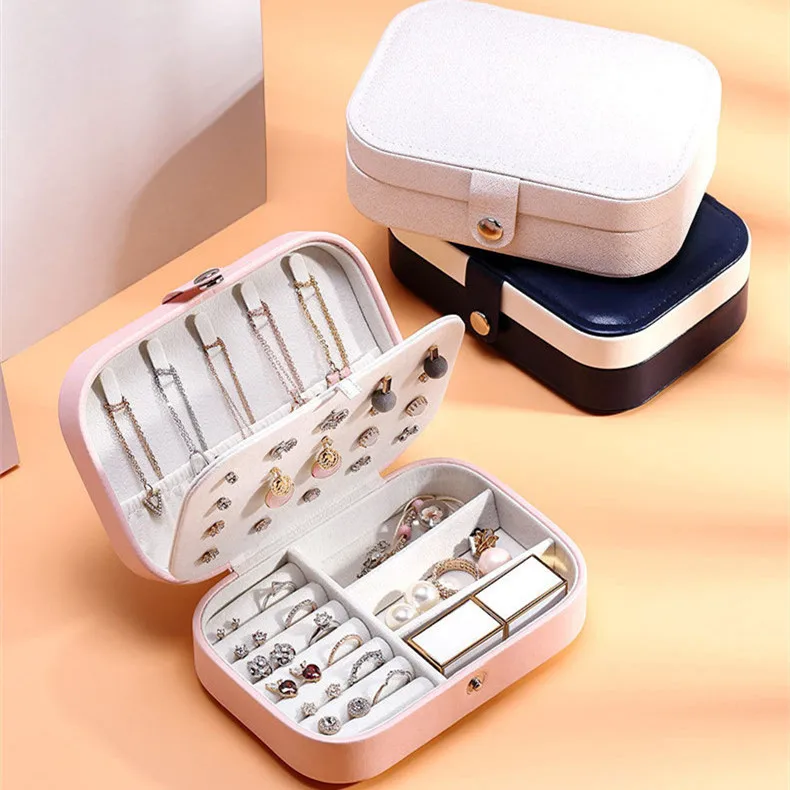 Necklace Ring Storage Jewelry Box Organizer Double Layer PU leather cosmetic storage Jewelry Box Travel Case Folding Jewelry Box
Necklace Ring Storage Jewelry Box Organizer Double Layer PU leather cosmetic storage Jewelry Box Travel Case Folding Jewelry Box