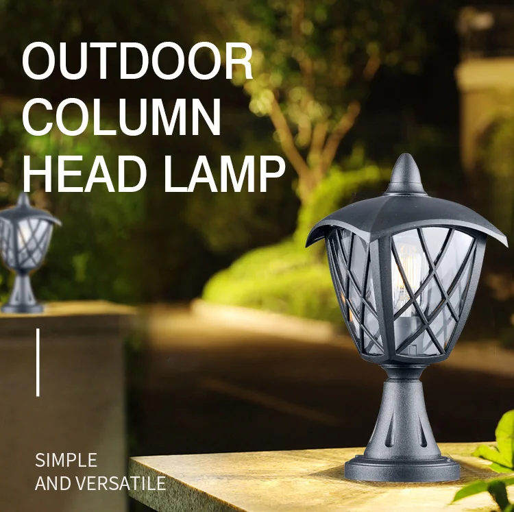 Grid Atmosphere Exterior Garden Decoration Waterproof IP54 Pillar Lights