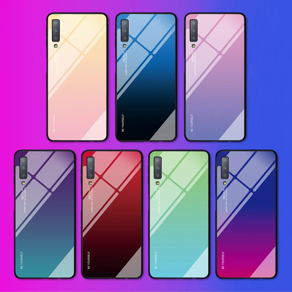 

Color Case For Samsung Galaxy S10 S10e A9 A7 A8 A6 Plus 2018 A7 A5 2017 J8 J4 J6 Plus S9 S8 Plus Note 8 9 S Tempered Glass Cover