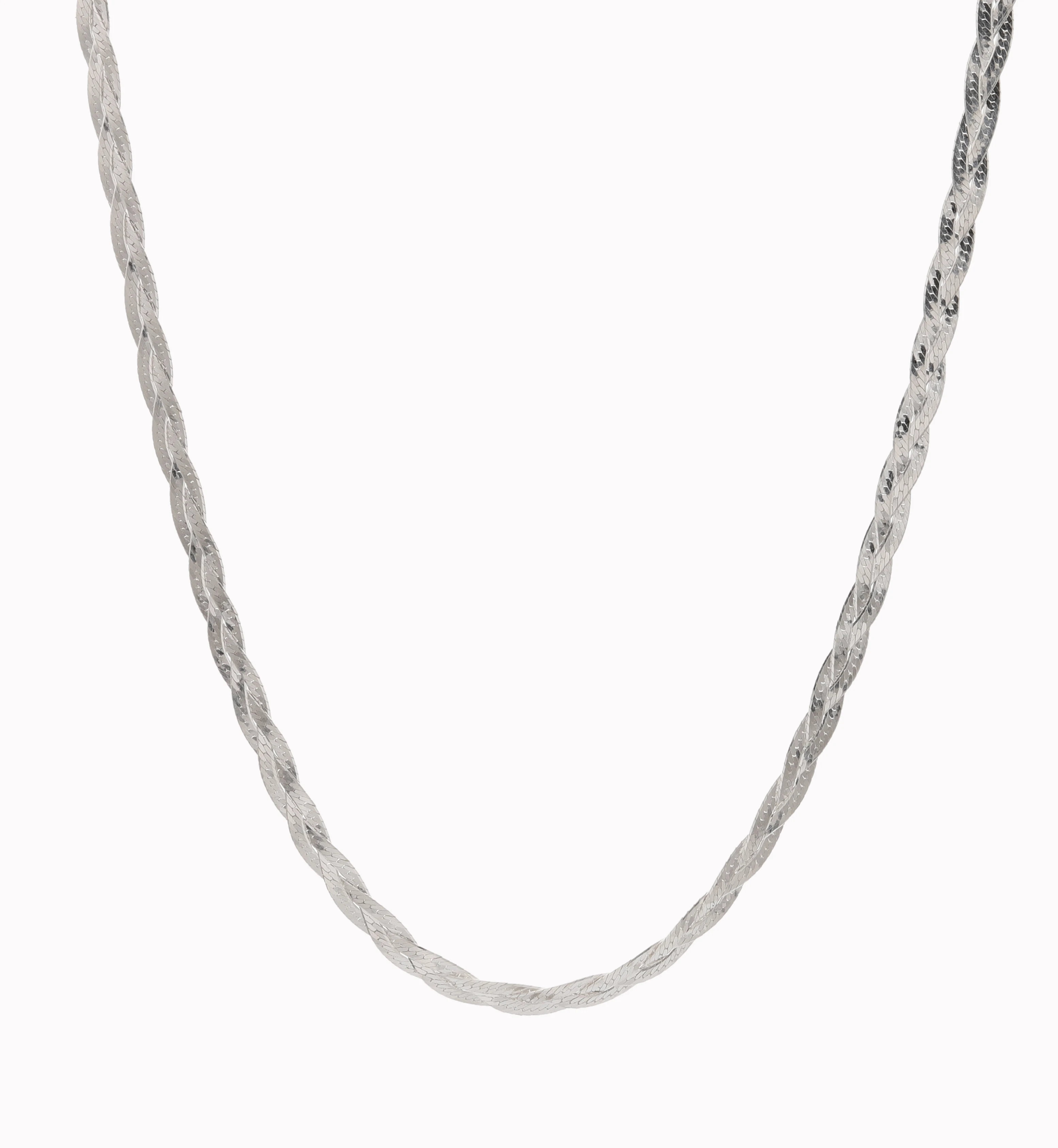 Daidan Italy Braided Snake Chain 3 Layer Flat Chain Minimalist Snake Chain Herringbone Sterling Silver Necklace
Daidan Italy Braided Snake Chain 3 Layer Flat Chain Minimalist Snake Chain Herringbone Sterling Silver Necklace