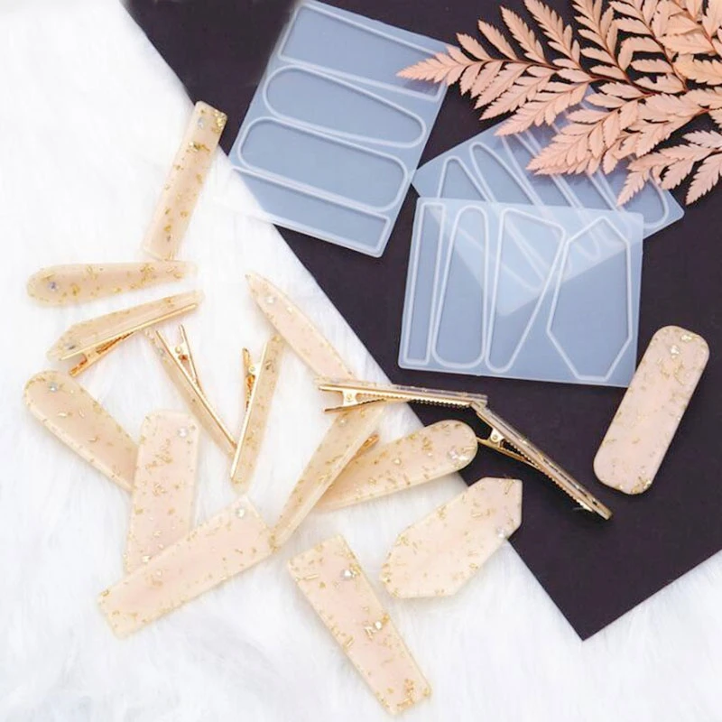 Handmade Acrylic Resin Hair Barrettes Resin Mold Geometric Shape Alligator Hair Clips UV Epoxy Resin Mold Jewelry Tools, As shown
Handmade Acrylic Resin Hair Barrettes Resin Mold Geometric Shape Alligator Hair Clips UV Epoxy Resin Mold Jewelry Tools, As shown