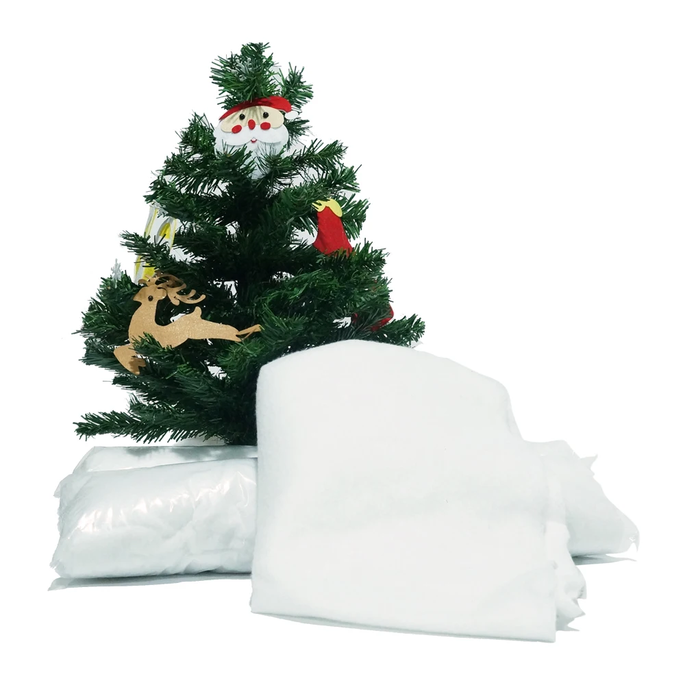 Dekorative polyester stoff weihnachten schnee abdeckung decken