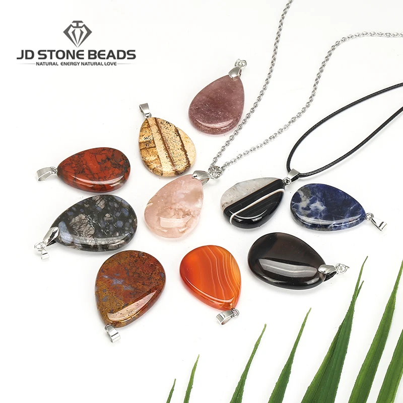 Natural Stone Water Drop Shaped Agates Black Rutilated Quartz Pendant Charms Gemstone Pendants for Jewelry Making DIY Necklace
Natural Stone Water Drop Shaped Agates Black Rutilated Quartz Pendant Charms Gemstone Pendants for Jewelry Making DIY Necklace