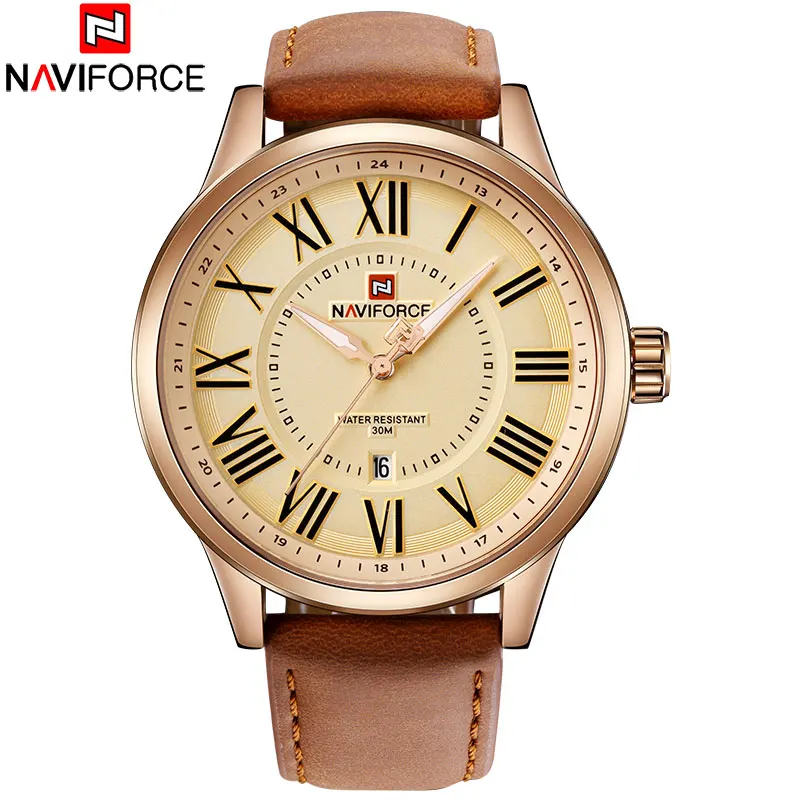 2018 NAVIFORCE Brand Men Fashion Quartz Watches Leather Waterproof Analog Watches Men Date Casual Clock NF9126 
2018 NAVIFORCE Brand Men Fashion Quartz Watches Leather Waterproof Analog Watches Men Date Casual Clock NF9126