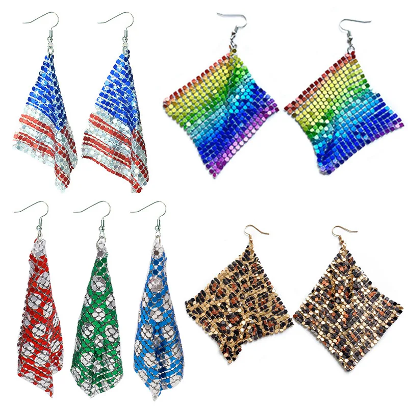 Fashion Jewelry Christmas Party Gifts New Rainbow Zebra Leopard Print Aluminum Mesh Earrings, Silver plating
Fashion Jewelry Christmas Party Gifts New Rainbow Zebra Leopard Print Aluminum Mesh Earrings, Silver plating