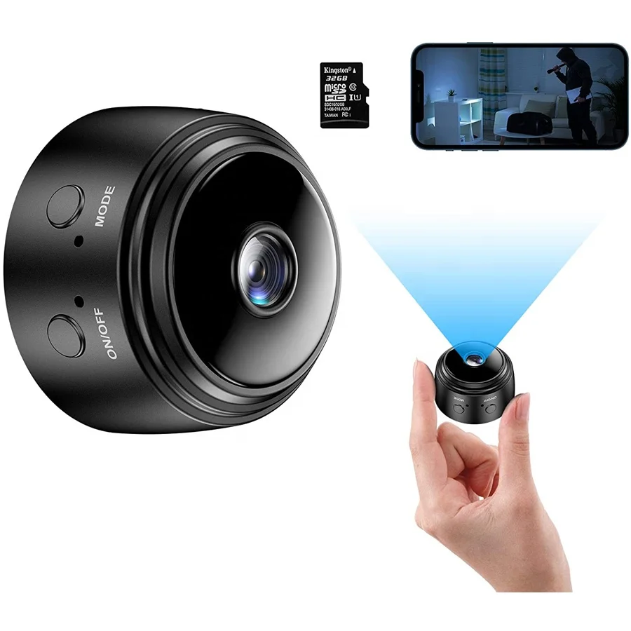 Micro mini camera wifi HD 1080P With Smartphone App And Night Vision smart Home Security Video Camera, White, black
Micro mini camera wifi HD 1080P With Smartphone App And Night Vision smart Home Security Video Camera, White, black