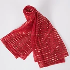 New Women Shimmer Shiny Sequins Shawl Muslim Hijabs Scarf For Islamic