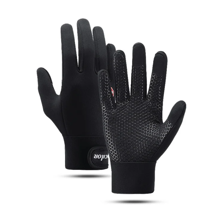 Outdoor sports winter non-slip touch screen protection warm fleece lined mountaineering anti-splashing sport gloves, Black
Outdoor sports winter non-slip touch screen protection warm fleece lined mountaineering anti-splashing sport gloves, Black