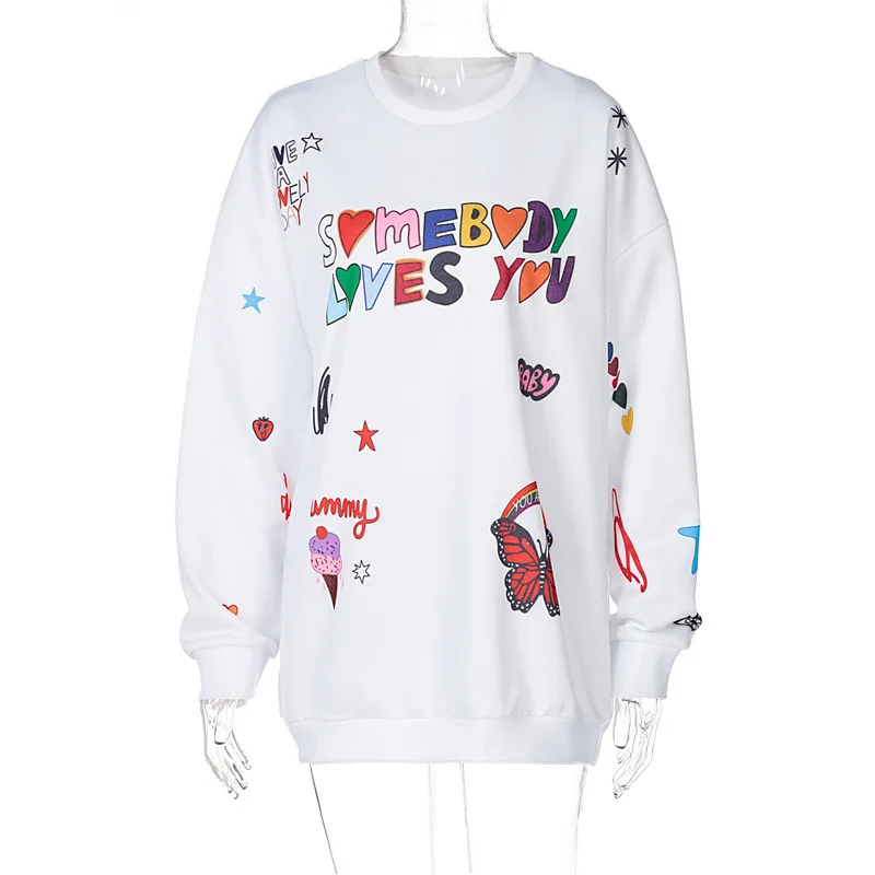 New Arrivals Streetwear Loose Round Neck Pullovers Letter Printing Hoodies For Women, Picture
New Arrivals Streetwear Loose Round Neck Pullovers Letter Printing Hoodies For Women, Picture