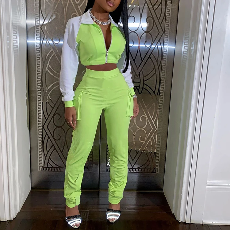 Color Patchwork Side Pocket Workout Set Women 2 Piece Outfit Long Sleeve Two Piece Set -ZL, Gray,orange,yellow,black,blue,fluorescent green
Color Patchwork Side Pocket Workout Set Women 2 Piece Outfit Long Sleeve Two Piece Set -ZL, Gray,orange,yellow,black,blue,fluorescent green