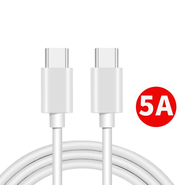 High Quality PVC USB Cable usb2.0 20v5a PD100w Fast Charging Type C USB Cable, White
High Quality PVC USB Cable usb2.0 20v5a PD100w Fast Charging Type C USB Cable, White