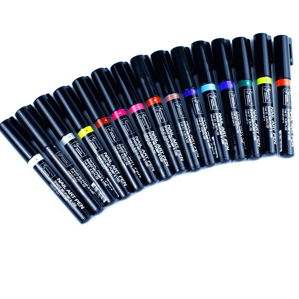 NA061 16 Candy Colors Nail Art Pen for DIY Decoration Nail Polish Pen3D Design Nail Beauty Tools Paint Pens
NA061 16 Candy Colors Nail Art Pen for DIY Decoration Nail Polish Pen3D Design Nail Beauty Tools Paint Pens