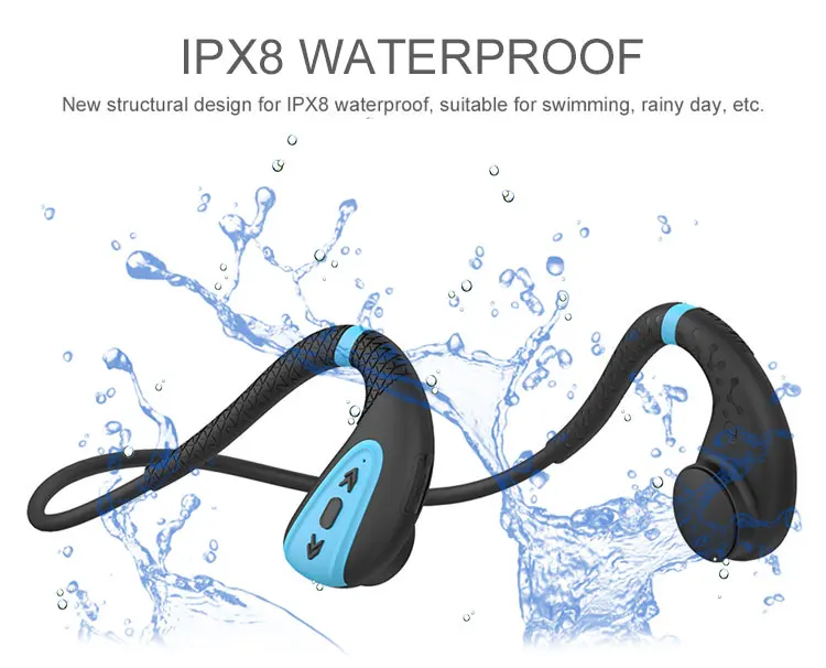 waterproof headphones Sport Mini Wireless Stereo Bone Conduction Bluetooths Headset Earphone without Earplugs IPX8 for swimming, Grey, blue
waterproof headphones Sport Mini Wireless Stereo Bone Conduction Bluetooths Headset Earphone without Earplugs IPX8 for swimming, Grey, blue