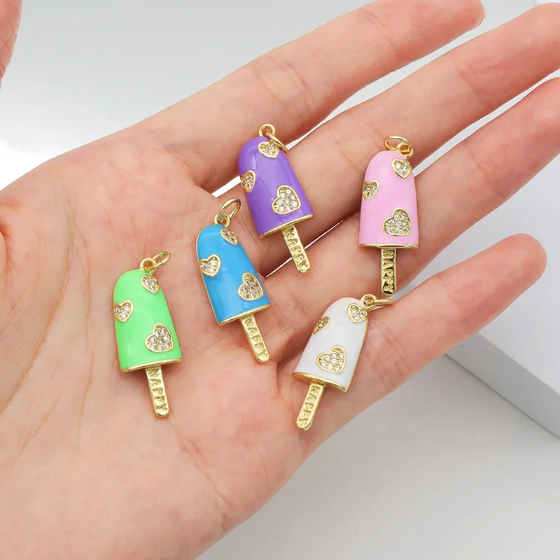 Summer Girls Colorful enamel jewelry pendant charm multi color crystal gold plated icecream necklace charms pendants
Summer Girls Colorful enamel jewelry pendant charm multi color crystal gold plated icecream necklace charms pendants