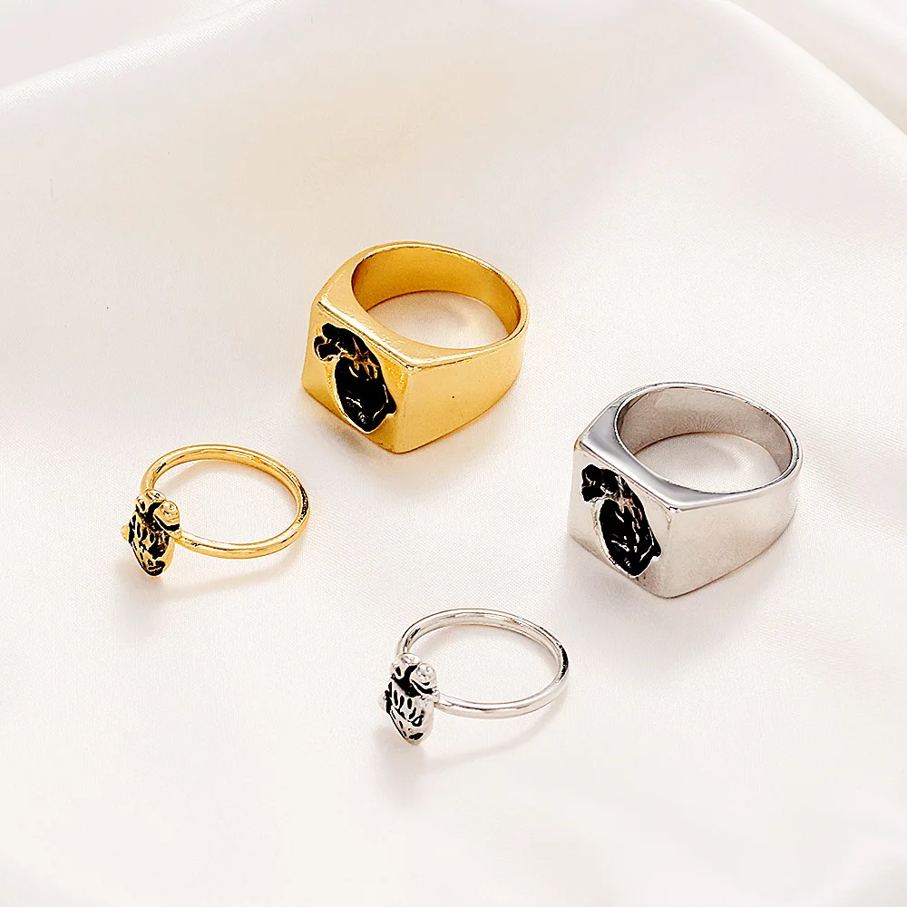 New Fashion Gold Puzzle Anatomical Heart Ring Women Metal Alloy Organ Heart Shape Double Wedding Ring Sets Couple Gift
New Fashion Gold Puzzle Anatomical Heart Ring Women Metal Alloy Organ Heart Shape Double Wedding Ring Sets Couple Gift