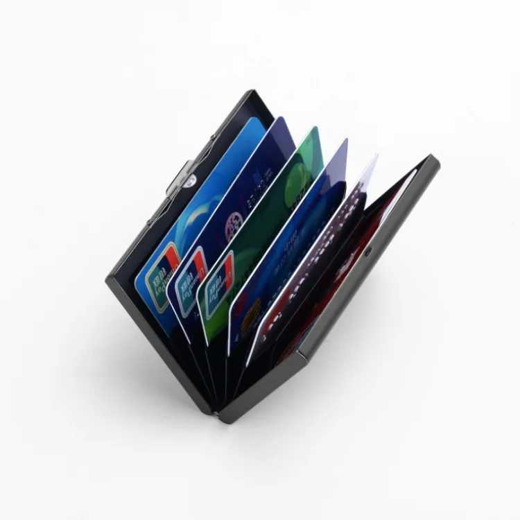 Amazon hot selling RFID Blocking mens slim stainless business credit card id holder rfid card sleeves with 6 slots, Black, silver
Amazon hot selling RFID Blocking mens slim stainless business credit card id holder rfid card sleeves with 6 slots, Black, silver